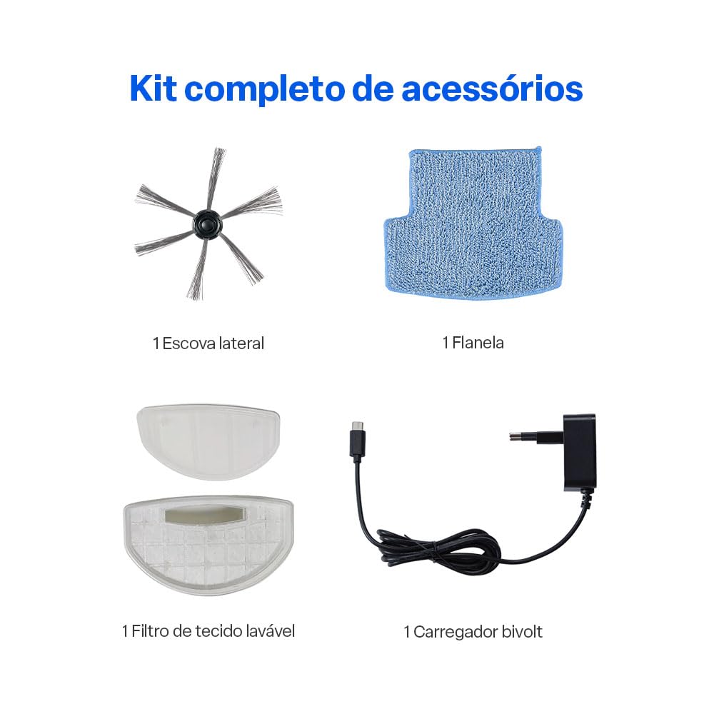 Aspirador Robô Multi Midnight – Varre, Aspira, Passa Pano – Ideal p/ Pets