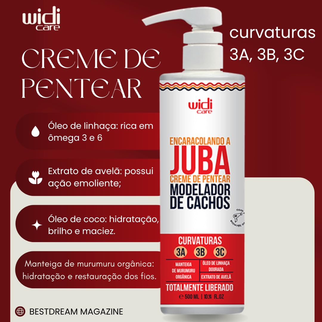 Kit Juba Shampoo Condicionador E Encaracolando A Juba Widi Care 500ml