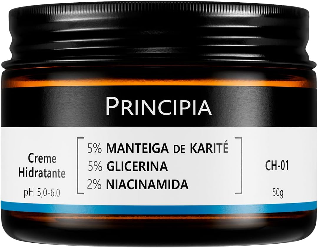 PRINCIPIA, Creme Hidratante Facial 5% Manteiga de Karité + 5% Glicerina + 2% Niacinamida CH-01 com 50g