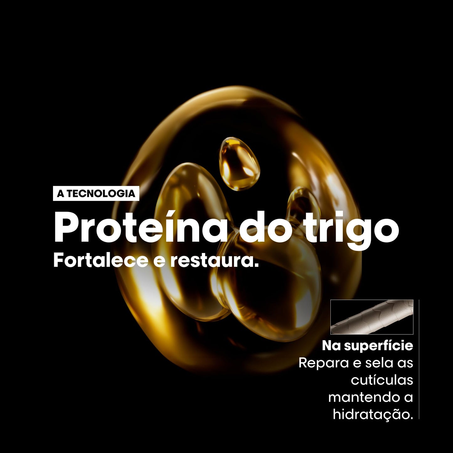 L'Oréal Professionnel Óleo 10 em 1 Absolut Repair, Multi-benefícios para cabelos secos e danificados, Repara e Promove Brilho, Com Gold Quinoa e Proteínas, 90ml