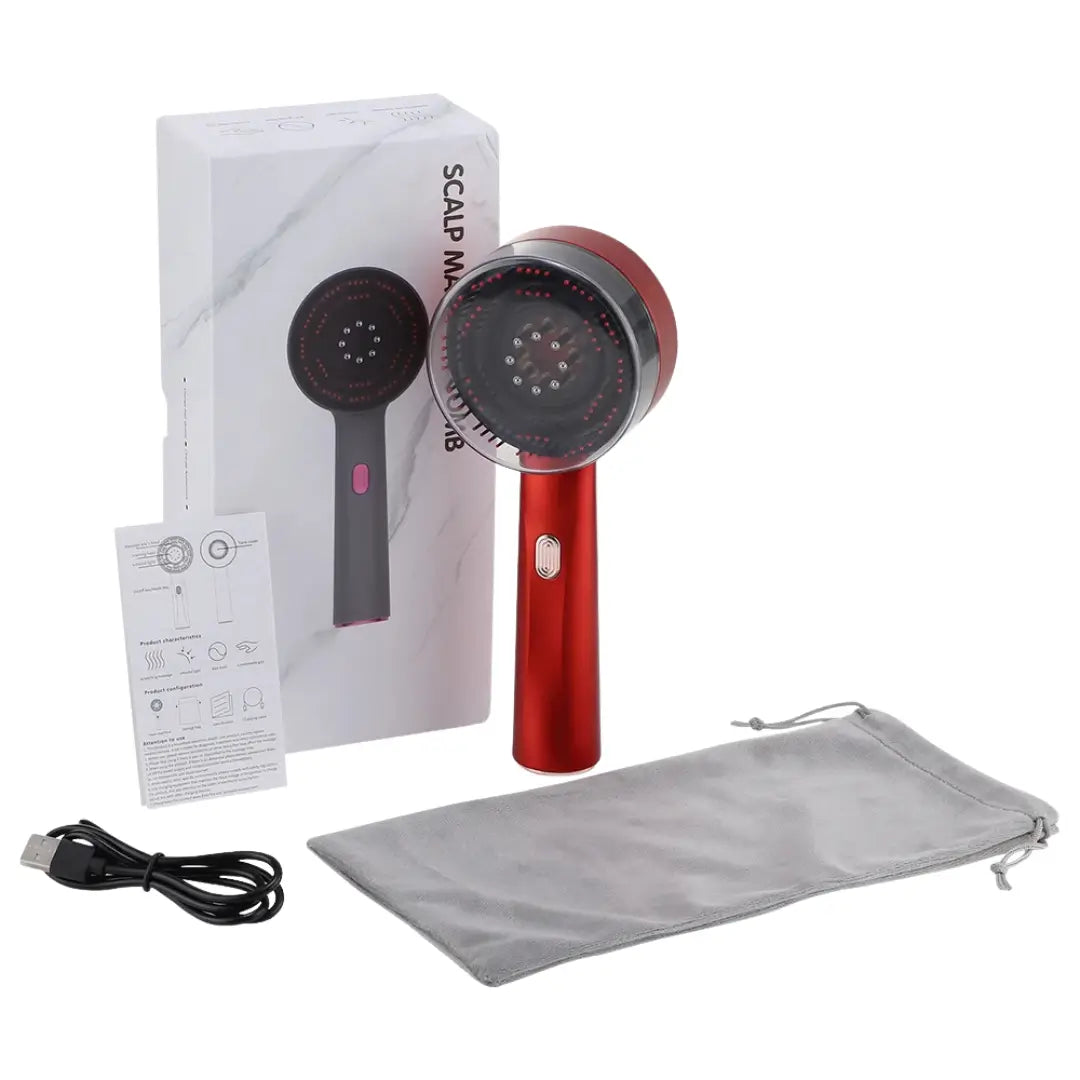 GlowScalp Pro – Escova Elétrica para Crescimento e Fortalecimento Capilar