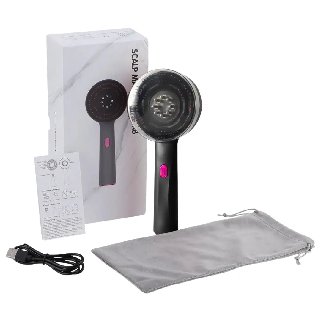 GlowScalp Pro – Escova Elétrica para Crescimento e Fortalecimento Capilar
