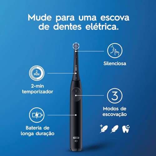 Escova de Dente Elétrica Oral-B Series iO2 para dentes 100% mais Limpos vs. uma Escova de Dente Manual Regular