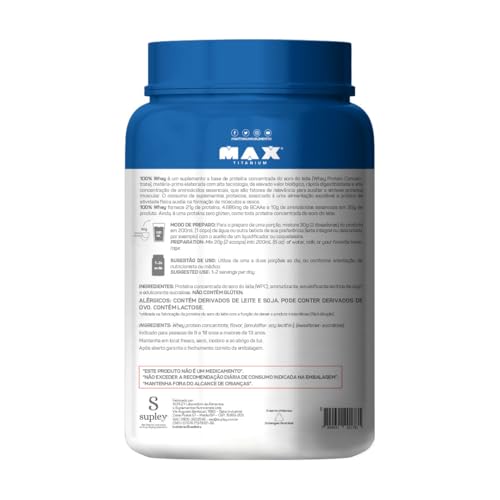 Max Titanium 100% Whey - 900G Baunilha -