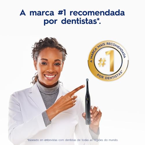 Escova de Dente Elétrica Oral-B Series iO2 para dentes 100% mais Limpos vs. uma Escova de Dente Manual Regular