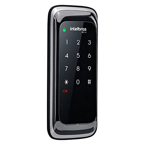 Intelbras FR101 – Fechadura Eletrônica de Sobrepor com Teclado Touch, 4 Codigos, Alarme Violação