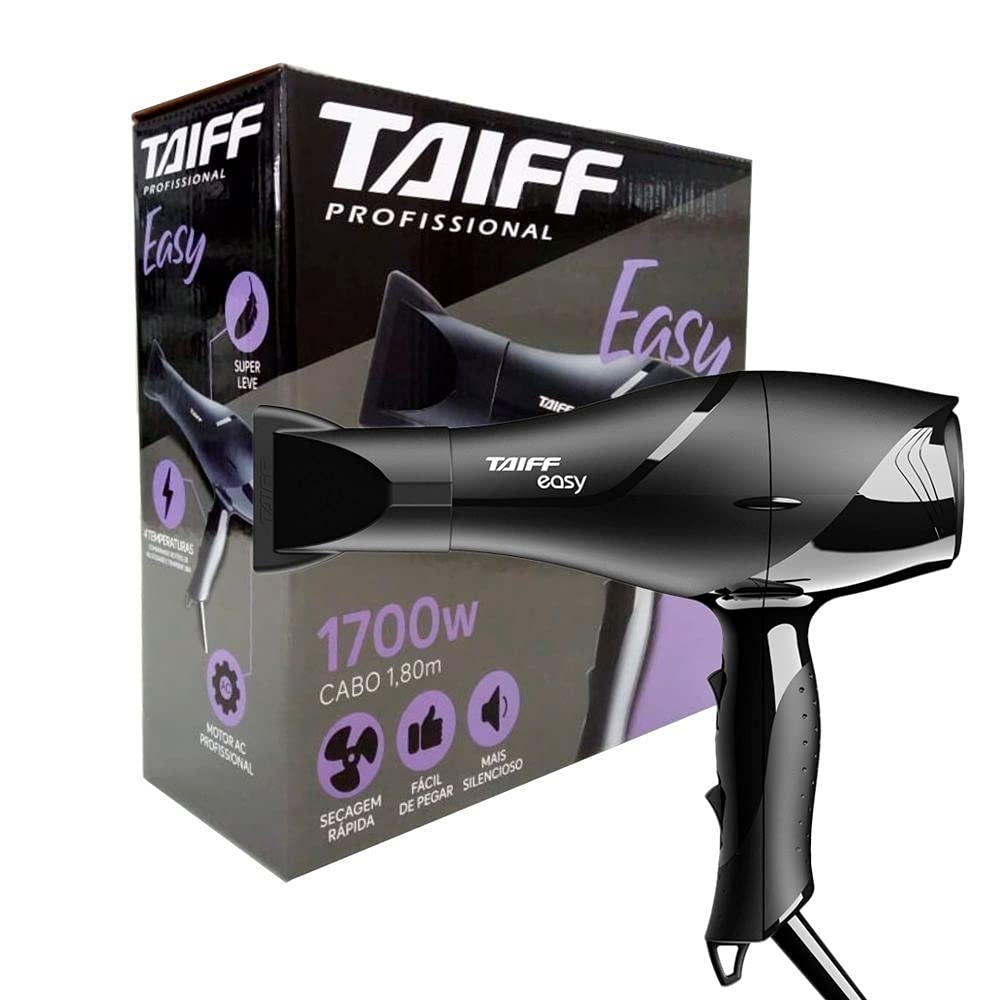 Secador Taiff Easy, 1700W, 127V, Preto