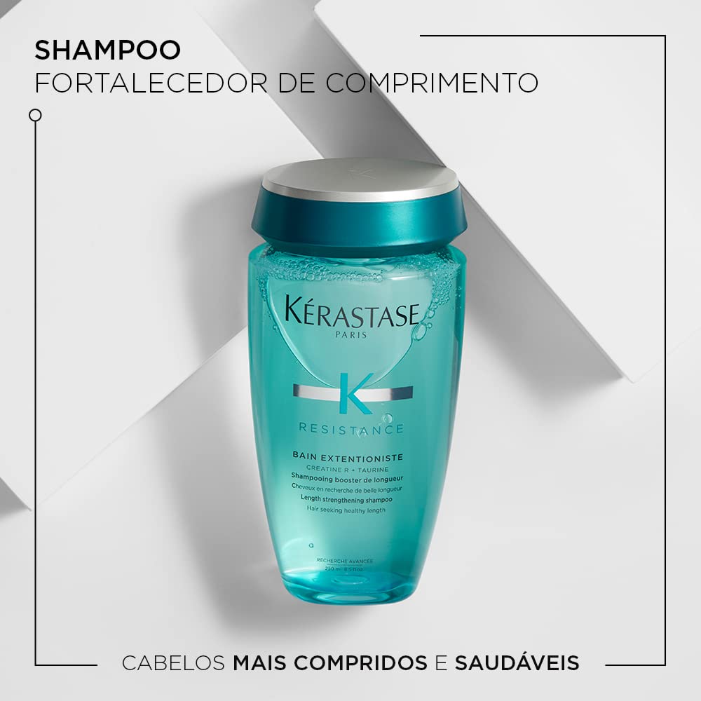 Kérastase Résistance Bain Extentioniste, Shampoo Fortalecedor para Cabelos Enfraquecidos e Quebradiços, Previne a Quebra e Estimula o Crescimento Capilar, 250ml