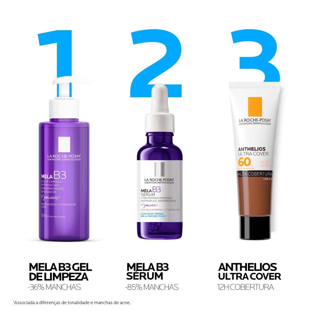 La Roche-Posay Mela B3 Sérum Antimanchas Concentrado, com Novo Ativo Melasyl™ e 10% Niacinamida, Corrige Manchas Solares e Pós-Acne, Previne Reaparecimento, 30ml