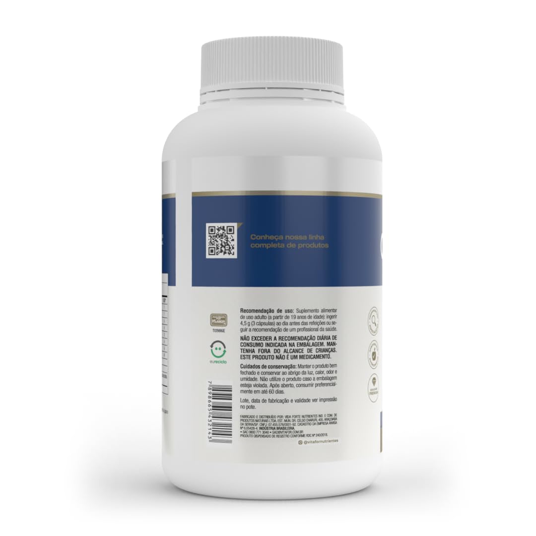 Ômega 3 Omegafor Plus 240 Caps Vitafor – IFOS, Alta Concentração EPA DHA, Sem Odor