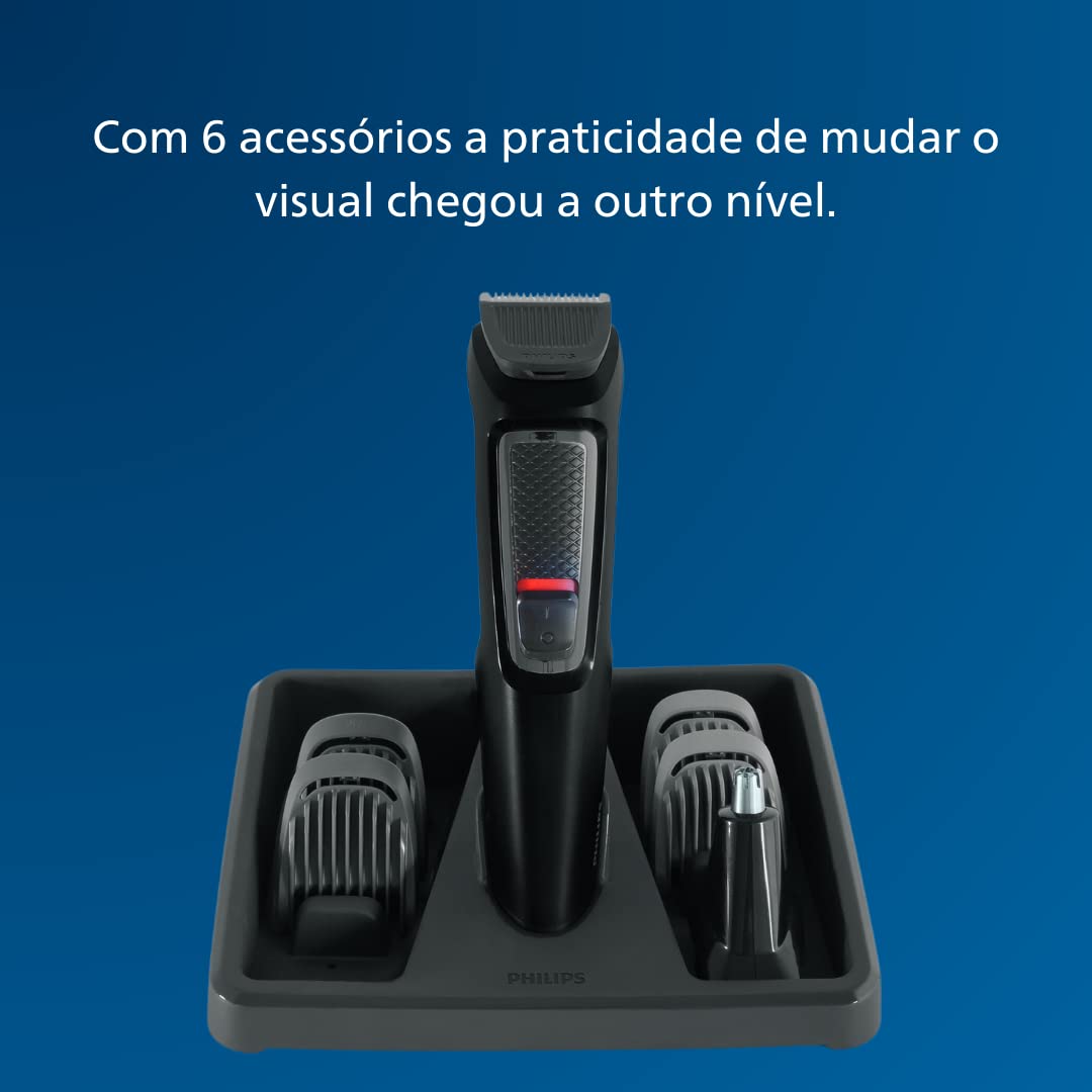 Aparador Multifuncional Philips MG3711/15 6 em 1 Barba e Nariz