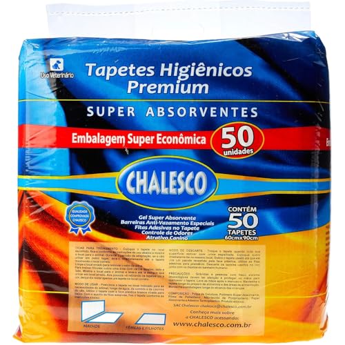 Tapete Higiênico Chalesco 50 Un – Gel Superabsorvente com Controle de Odores 90x60 cm