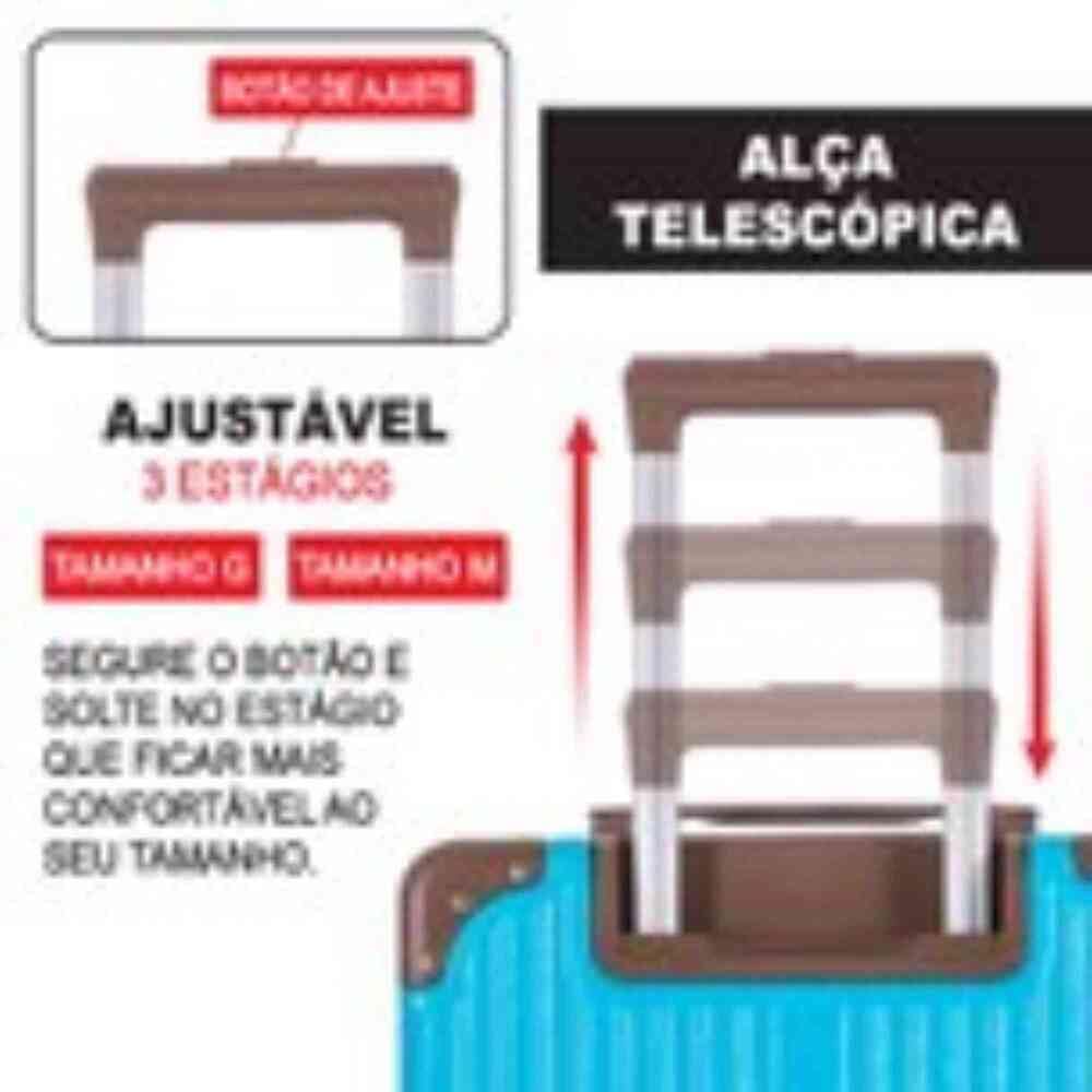 Mala de Bordo Palazzio 4 Rodas 360º Santino P APLV191P (Azul)