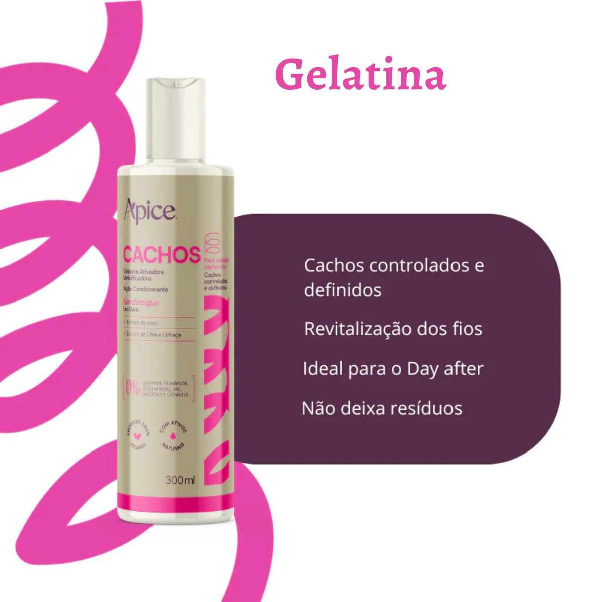 Kit Apse Finalizadores de Cachos, Ativador + Gelatina