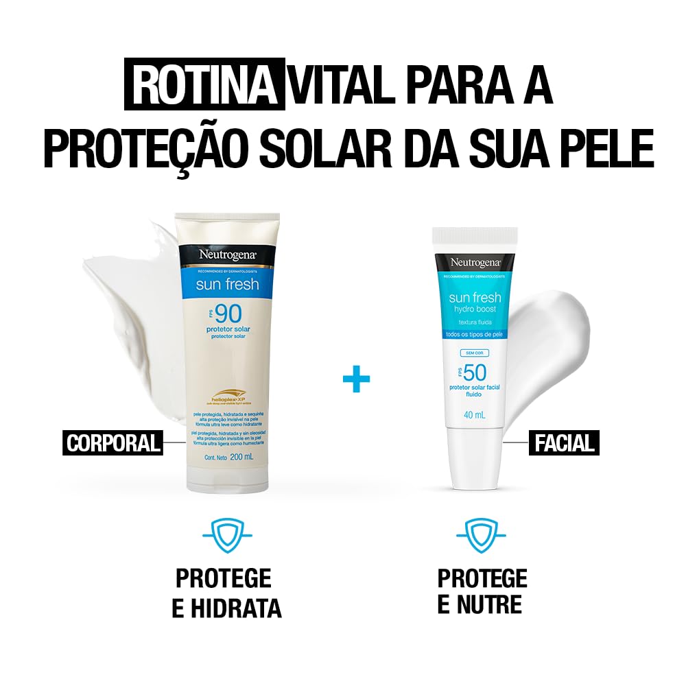 Neutrogena Sun Fresh Protetor Solar Corporal FPS 90, 200ml