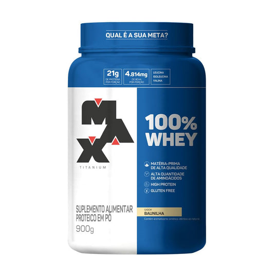 Max Titanium 100% Whey - 900G Baunilha -