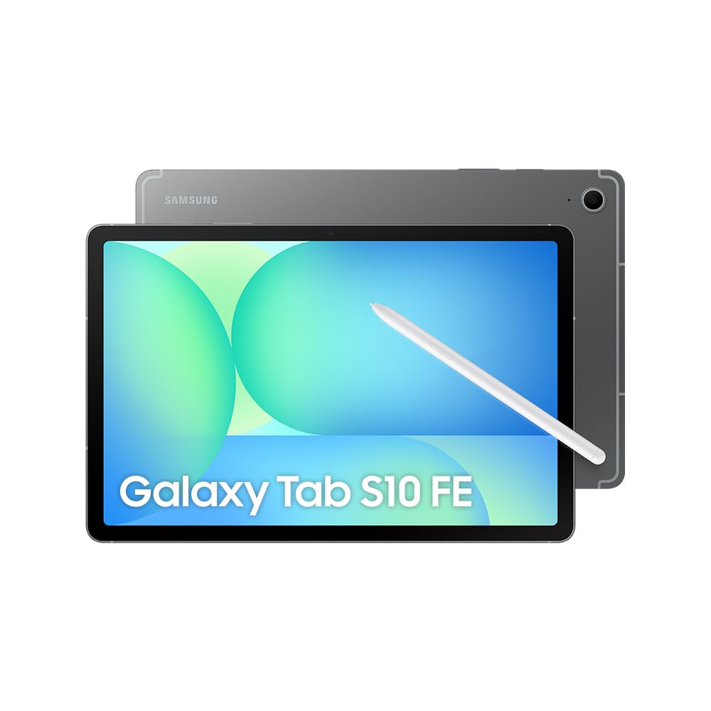 Tablet Samsung Galaxy Tab S10 FE, Cinza, 128GB, 8GB RAM, Tela Imersiva de 10.9" 90Hz, Camera Traseira de 13MP, Câmera Frontal de 12MP Ultra Wide, Wifi 6, IP68, Android 15