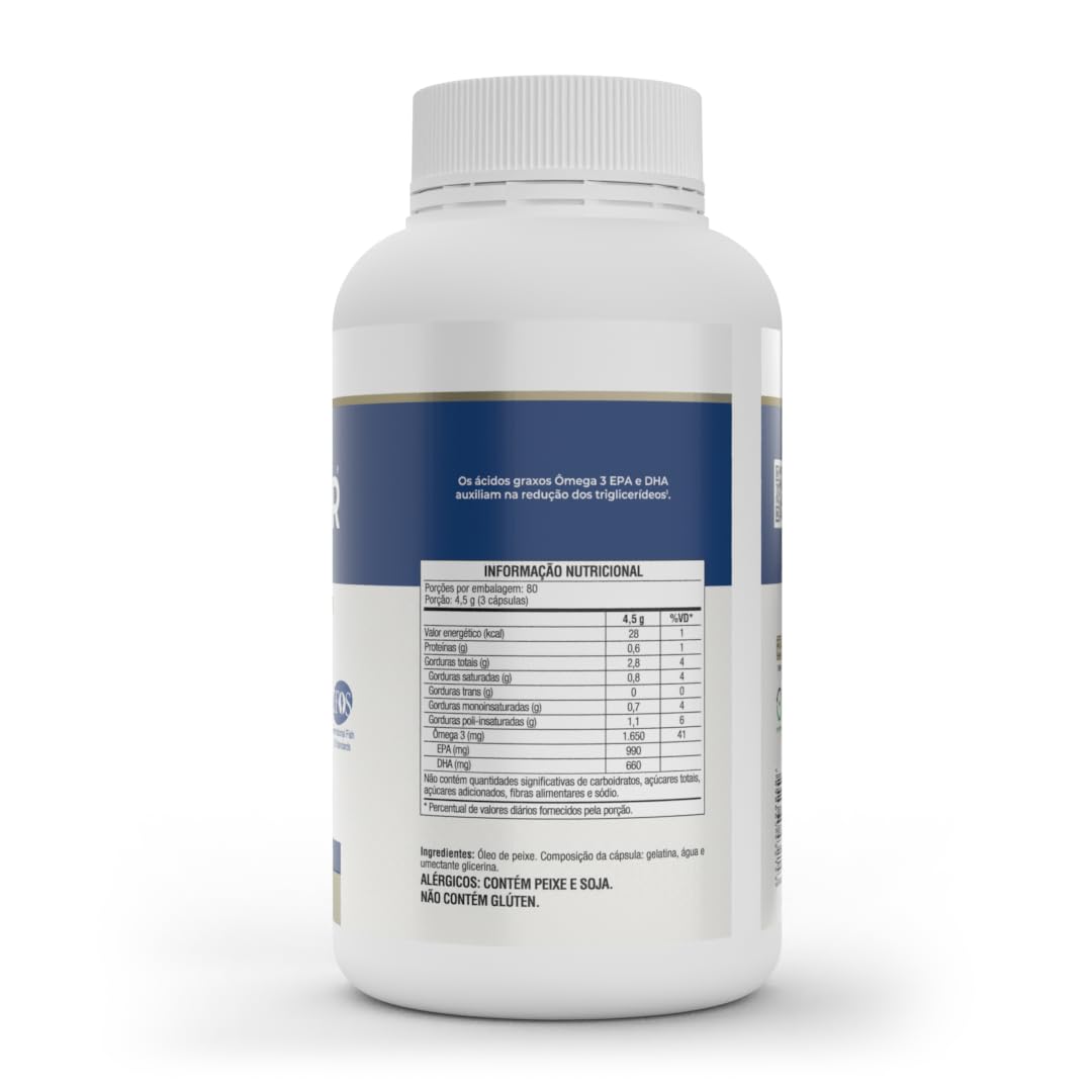 Ômega 3 Omegafor Plus 240 Caps Vitafor – IFOS, Alta Concentração EPA DHA, Sem Odor