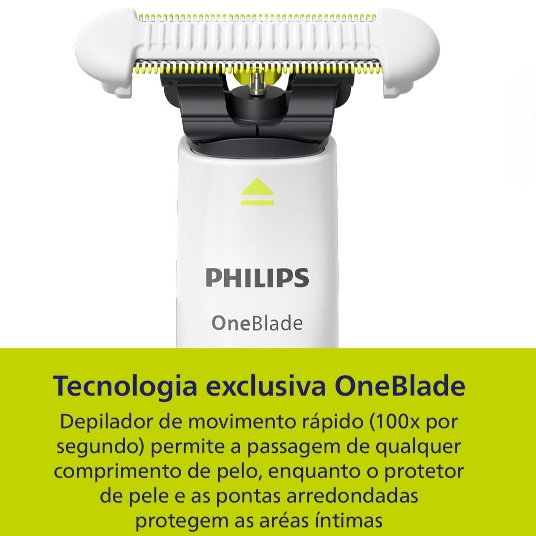 Aparador de Pelos Íntimo Philips OneBlade Intimate QP1924/10 À prova d'água - Bivolt