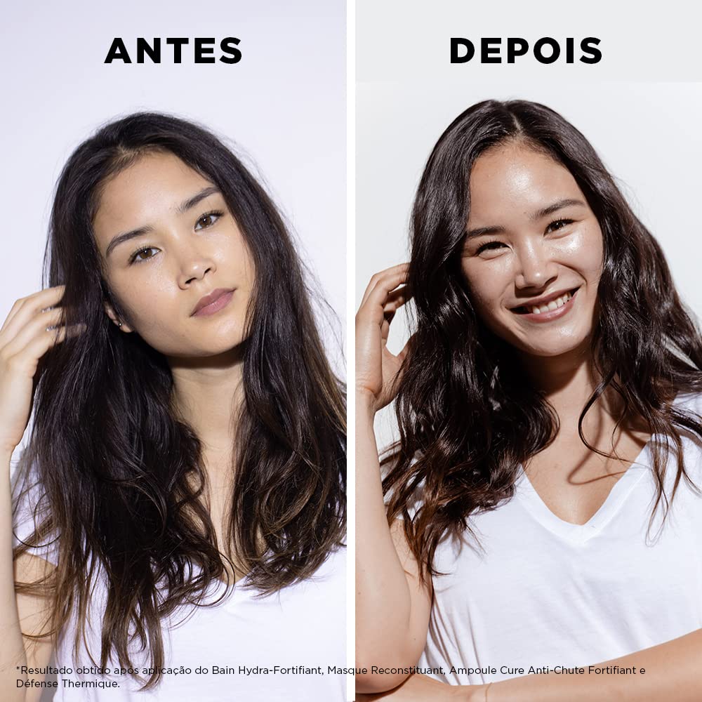 Kérastase Genesis Bain Hydra-Fortifiant Shampoo, Tratamento Fortificante Antiqueda por Quebra para Cabelos Finos e Oleosos, com Flor de Edelweiss e Raiz de Gengibre, 250ml