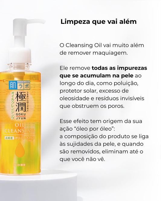 Hada Labo® Gokujyun Oil Cleasing - Óleo de limpeza facial demaquilante com Ácido Hialurônico 200ml