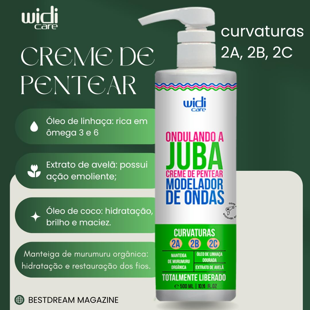 Kit Juba Shampoo Condicionador E Ondulando A Juba Widi Care 500ml