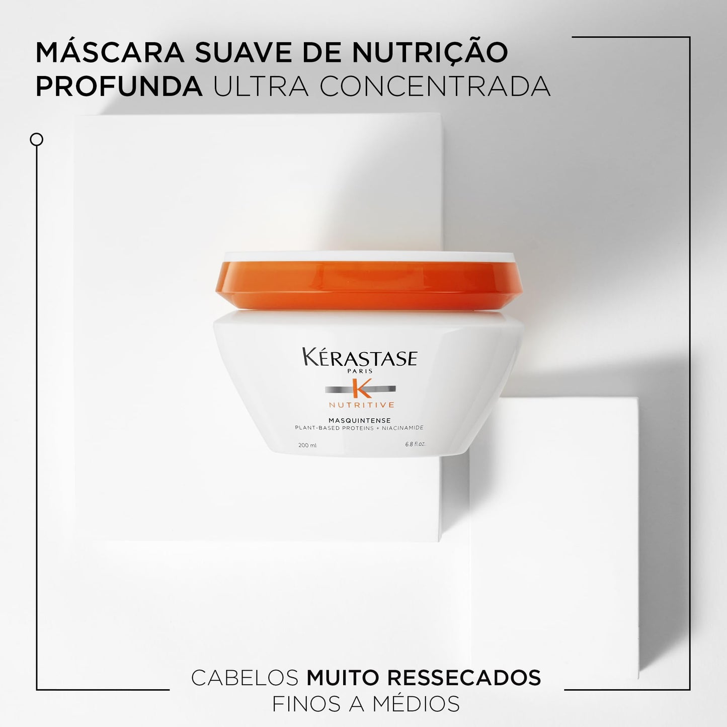 Nutritive Masquintense Kérastase Máscara Capilar Ultra Concentrada Para Cabelos Muito Secos e Finos com Nutrição Intensa que Fortalece a Fibra Capilar, 200ml