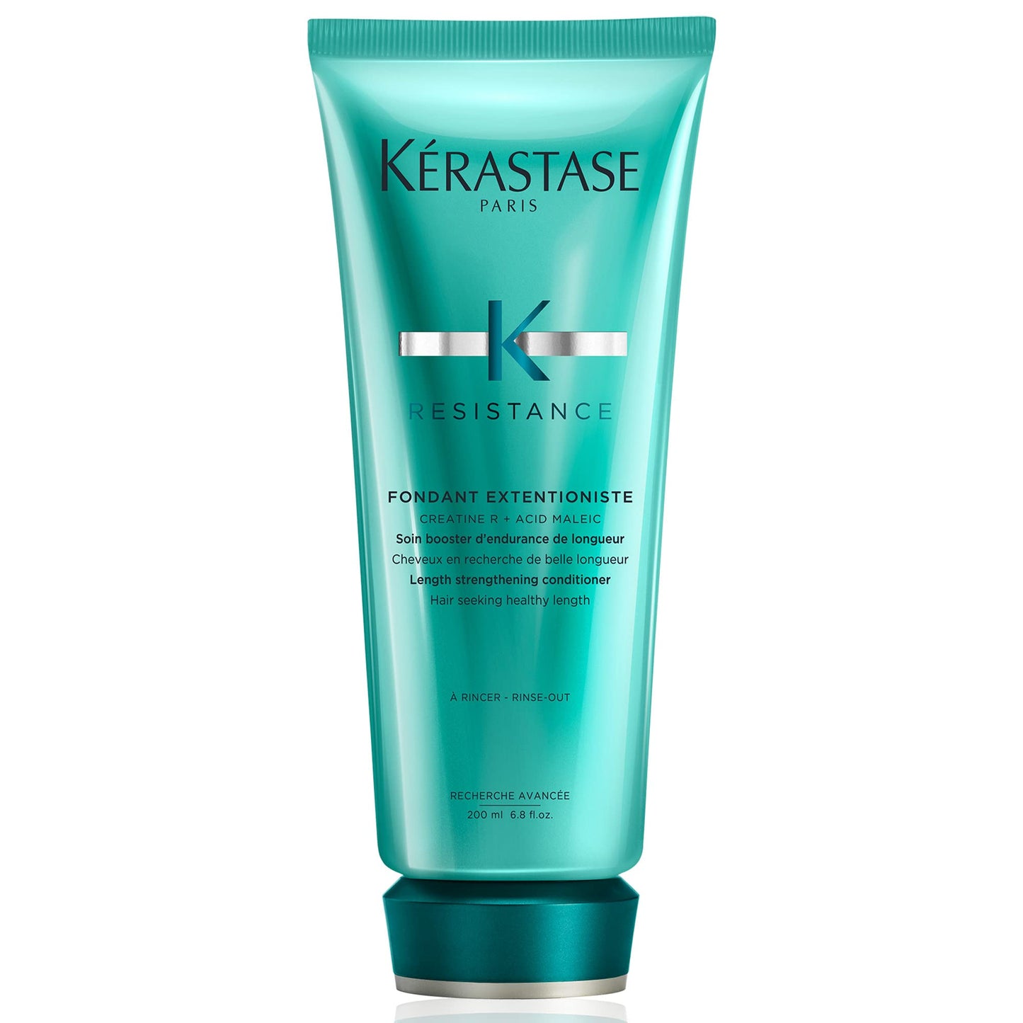 Kérastase Condicionador Resistance Fondant Extentioniste, Cabelos danificados ou quebradiços, Reconstrução, Creatine R®, Ácido Maleico, 200 ml