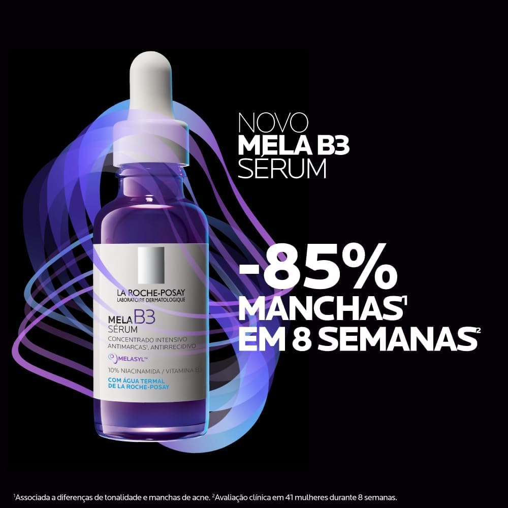 La Roche-Posay Mela B3 Sérum Antimanchas Concentrado, com Novo Ativo Melasyl™ e 10% Niacinamida, Corrige Manchas Solares e Pós-Acne, Previne Reaparecimento, 30ml
