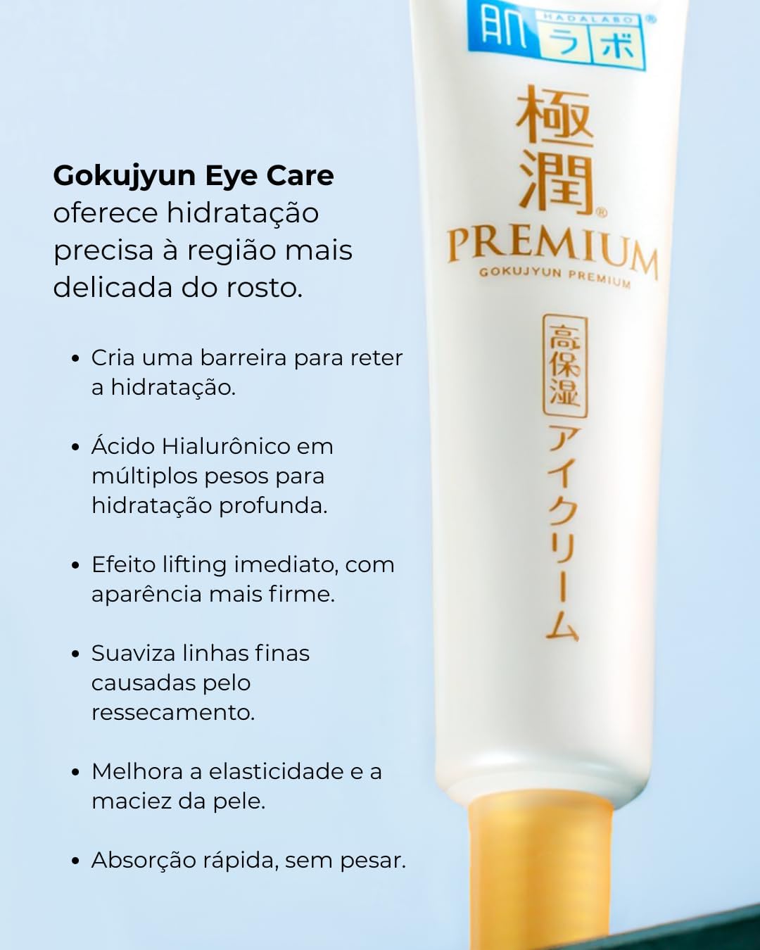 Hada Labo® Gokujyun Premium Eye Care - Creme hidratante para área dos olhos com Efeito Lifting 20g