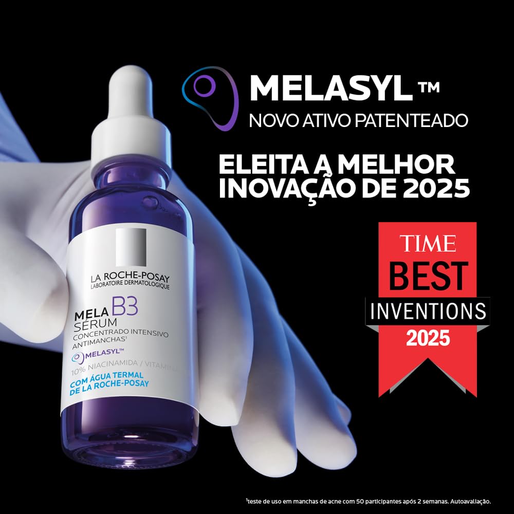 La Roche-Posay Mela B3 Sérum Antimanchas Concentrado, com Novo Ativo Melasyl™ e 10% Niacinamida, Corrige Manchas Solares e Pós-Acne, Previne Reaparecimento, 30ml