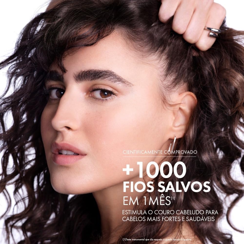 Vichy Dercos Energy+, Refil Shampoo Estimulante, Tratamento Antiqueda para Cabelos Fracos e Quebradiços, Fortalece os Fios com Aminexil, AHA, Niacinamida e Vitamina E, 200g