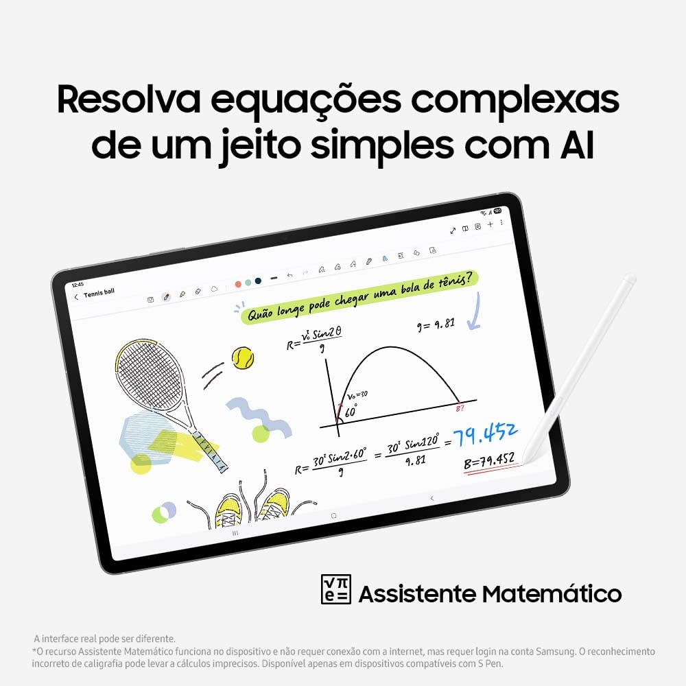 Tablet Samsung Galaxy Tab S10 FE, Cinza, 128GB, 8GB RAM, Tela Imersiva de 10.9" 90Hz, Camera Traseira de 13MP, Câmera Frontal de 12MP Ultra Wide, Wifi 6, IP68, Android 15