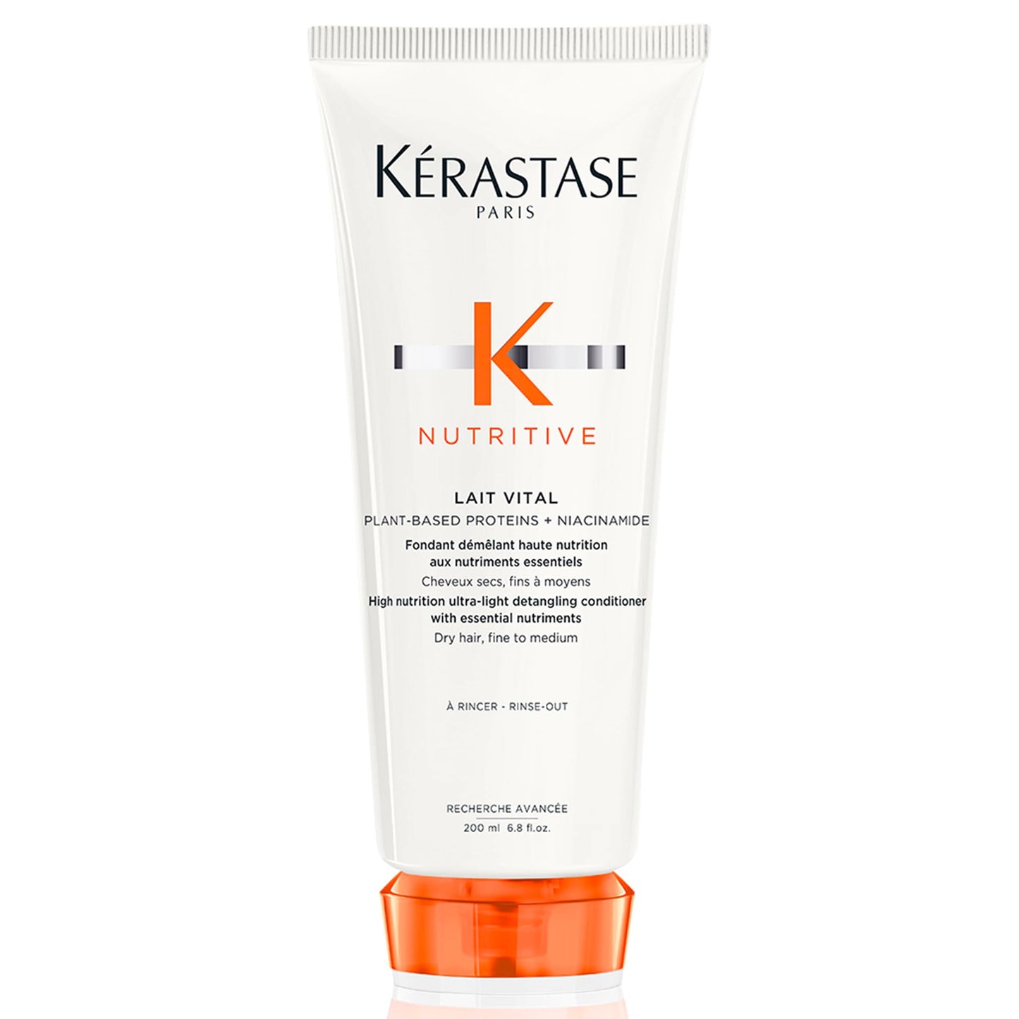 Kérastase Nutritive Lait Vital Condicionador, Para Cabelos Secos e Finos, Nutrição Intensa e Hidratação por 72h, Desembaraça e Suaviza os Fios, 200ml