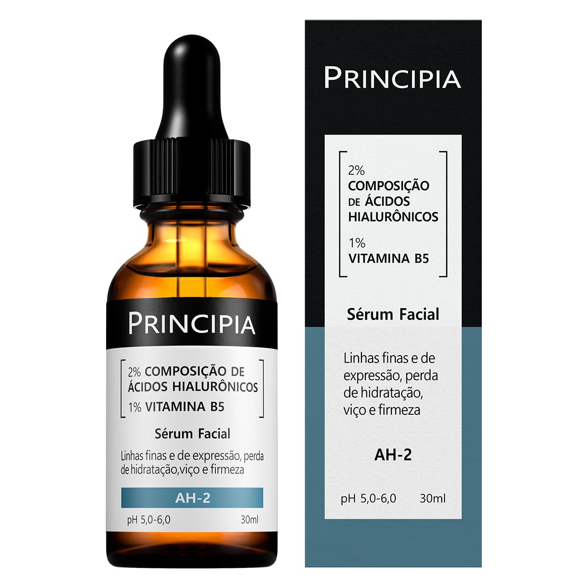 PRINCIPIA, Sérum 2% Ácidos Hialurônicos + Vitamina B5 AH-2- Hidratante Antissinais com 30ml