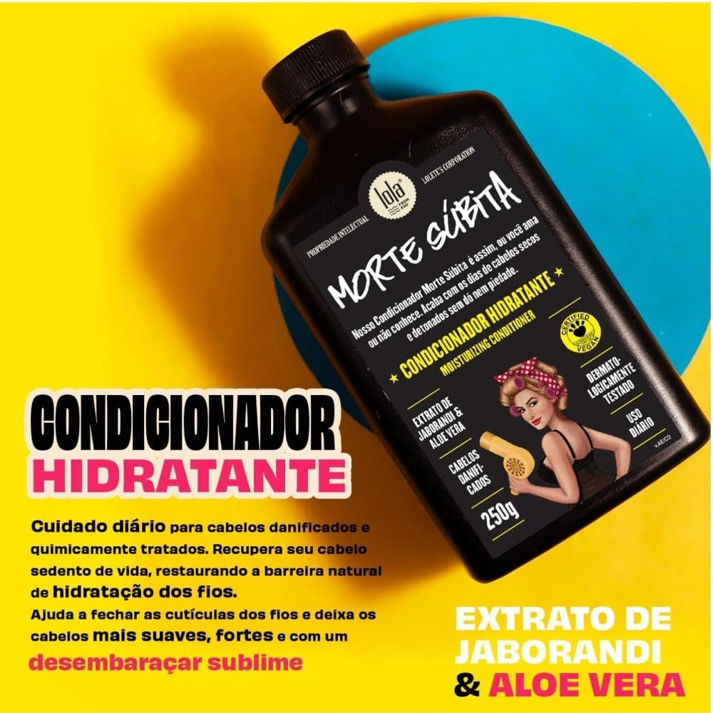 Lola Cosmetics - Kit Morte Súbita (Shampoo 250ml + Cond 250g + Másc 450g + Rep Total 250ml)