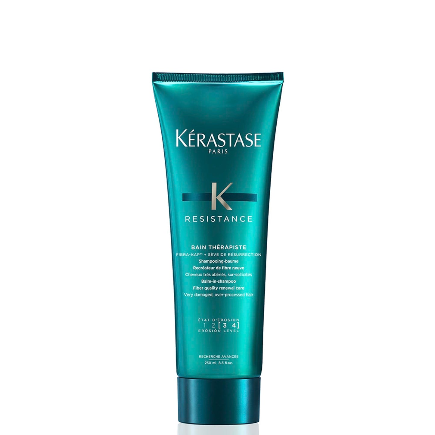 Kérastase Résistance Bain Thérapiste Shampoo Reparador para Cabelos Danificados e Quimicamente Tratados, Repara e Fortalece os Fios, Brilho e Maciez, 250ml
