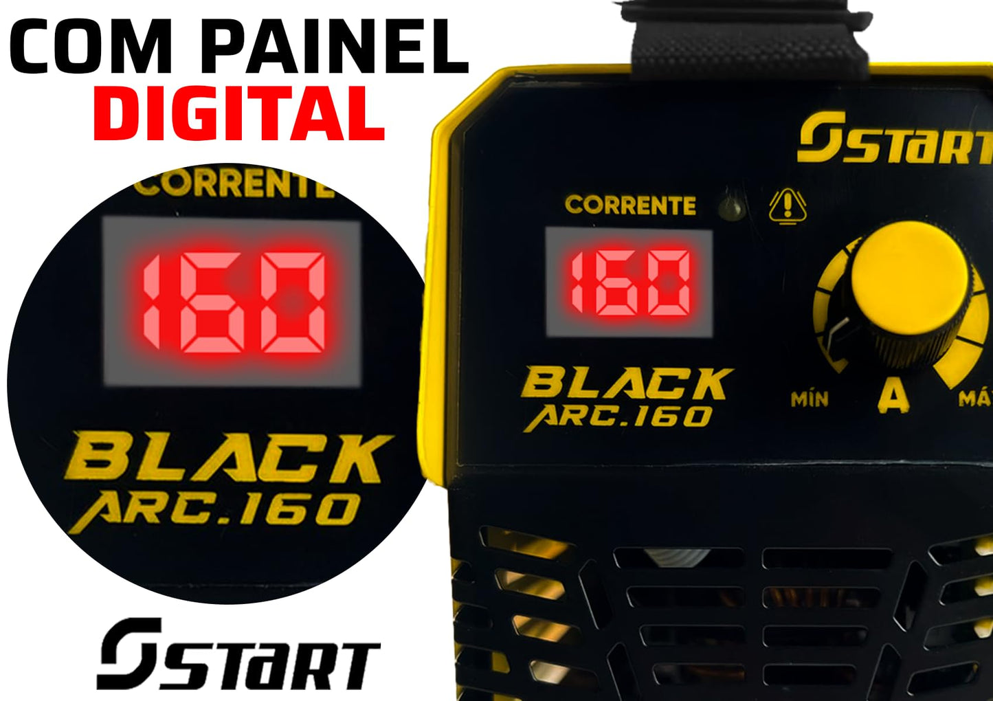 Máquina De Solda Inversora Tig Black Arc Start 160a Serralheiro Mma Eletrodo 220v
