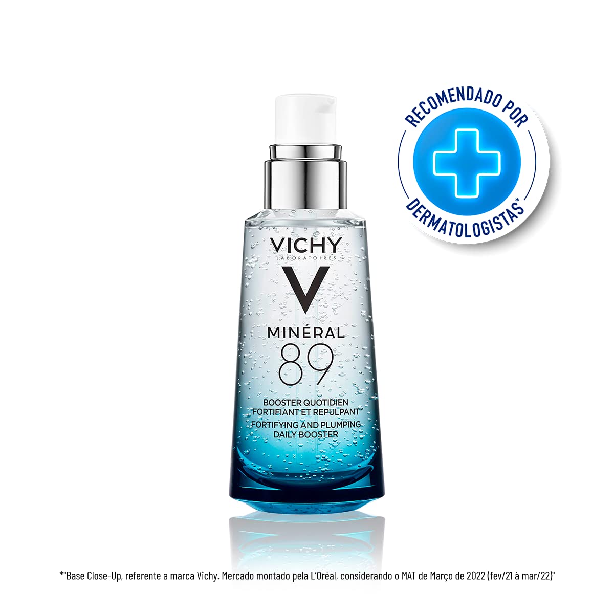 Vichy Minéral 89 Sérum Facial Hidratante com Ácido Hialurônico e Minerais, Fortalece e Hidrata Profundamente a Pele, Textura Gel Absorção Rápida, Todos os Tipos de Pele, 50ml