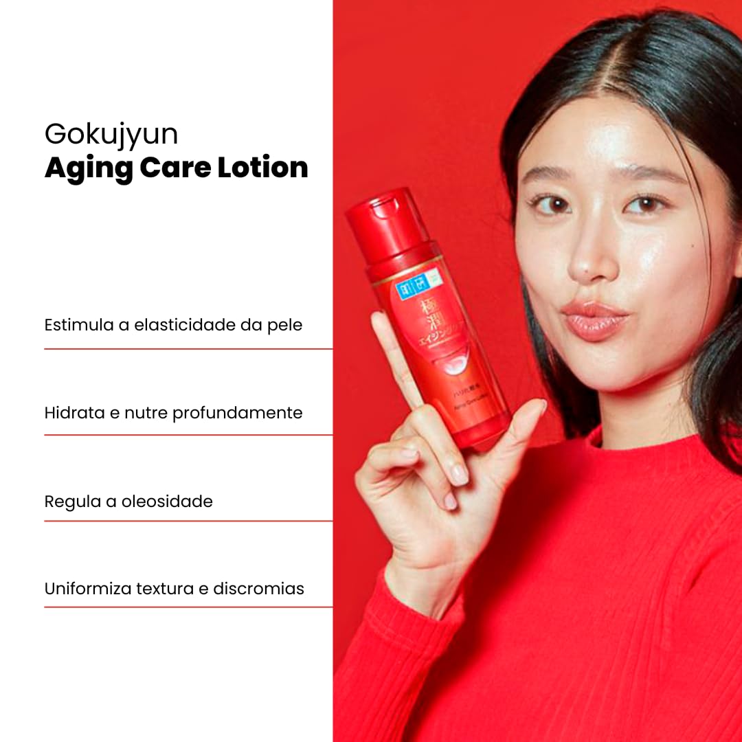 Hada Labo® Gokujyun Aging Care Lotion - Loção Hidratante anti-idade com Ácido Hialurônico e Niacinamida 170ml