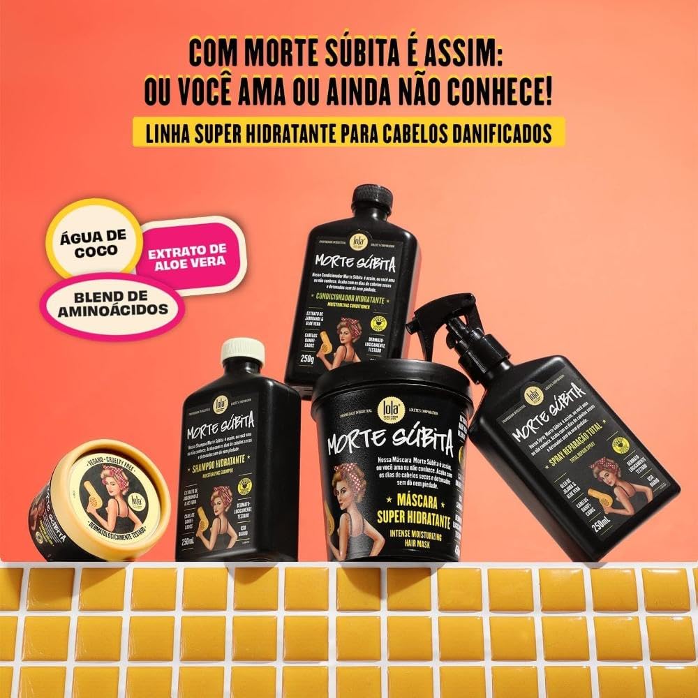 Lola Cosmetics - Kit Morte Súbita (Shampoo 250ml + Cond 250g + Másc 450g + Rep Total 250ml)