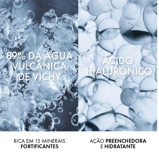 Vichy Minéral 89 Sérum Facial Hidratante com Ácido Hialurônico e Minerais, Fortalece e Hidrata Profundamente a Pele, Textura Gel Absorção Rápida, Todos os Tipos de Pele, 50ml