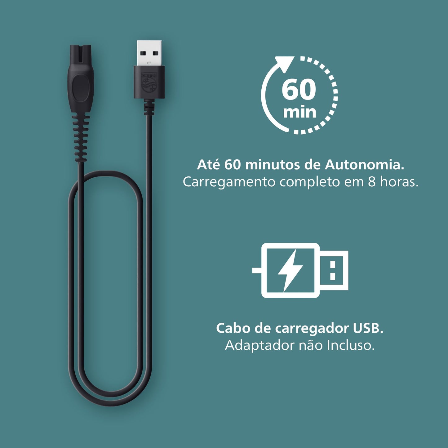 PHILIPS aparador e raspador de pelos do corpo, à prova d’água, Bivolt - BG3470/15