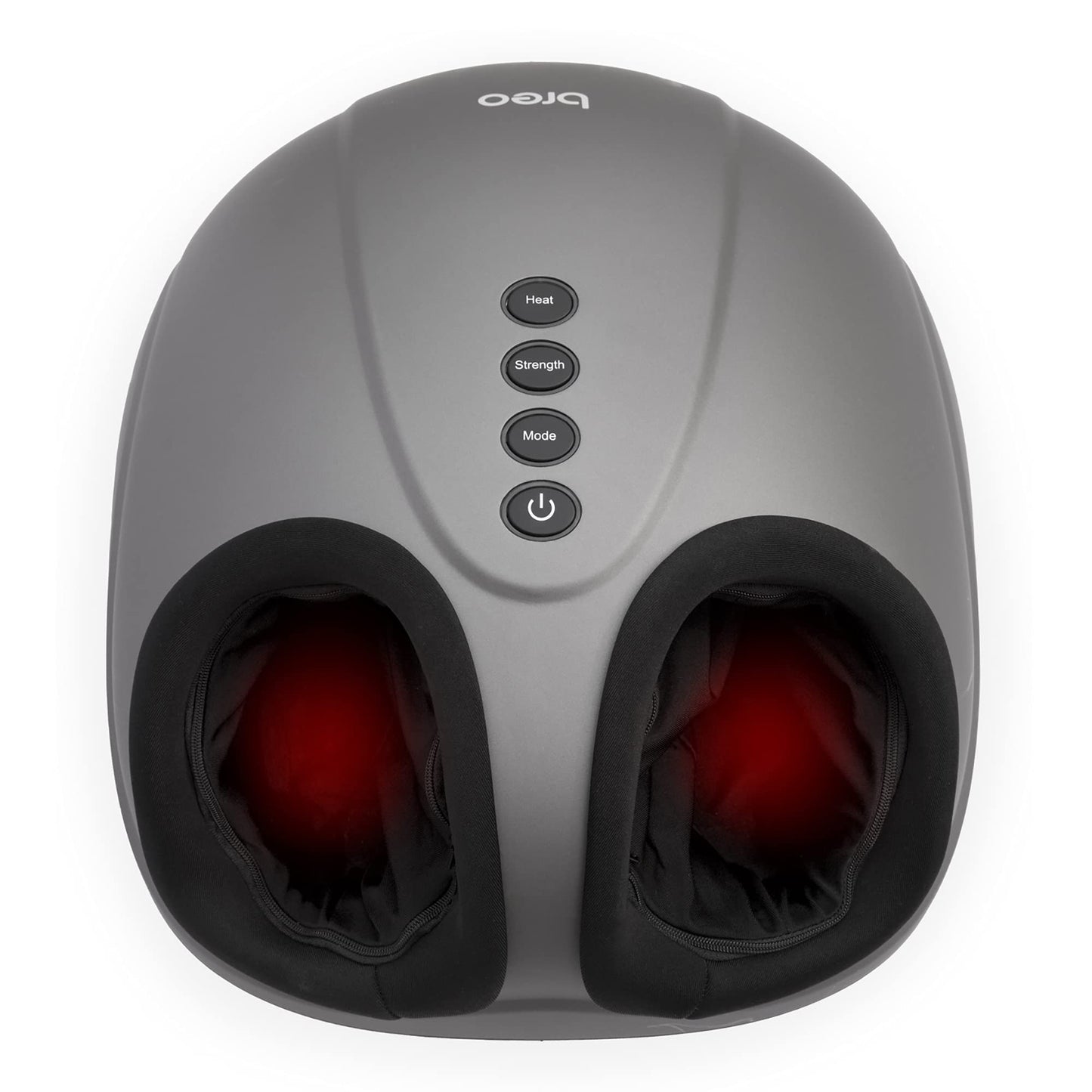 Breo Massageador de pé com calor, terapia de massagem de massagem de massagem de joelho, rolamento profundo, alivia a dor do pé para até o tamanho 11