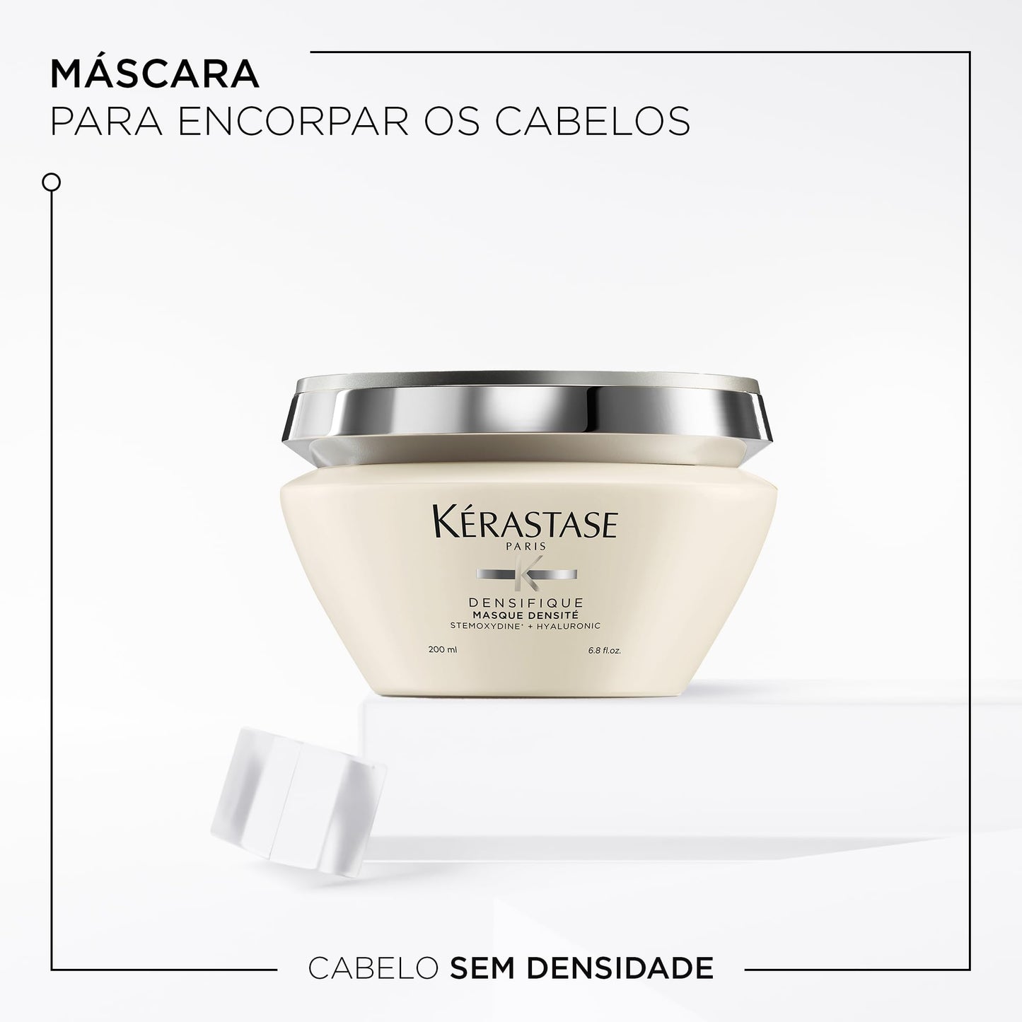 Kérastase Máscara Densifique Masque Densité, Sem densidade e volume, Densidade, volume, Ácido Hialurônico, 200 g