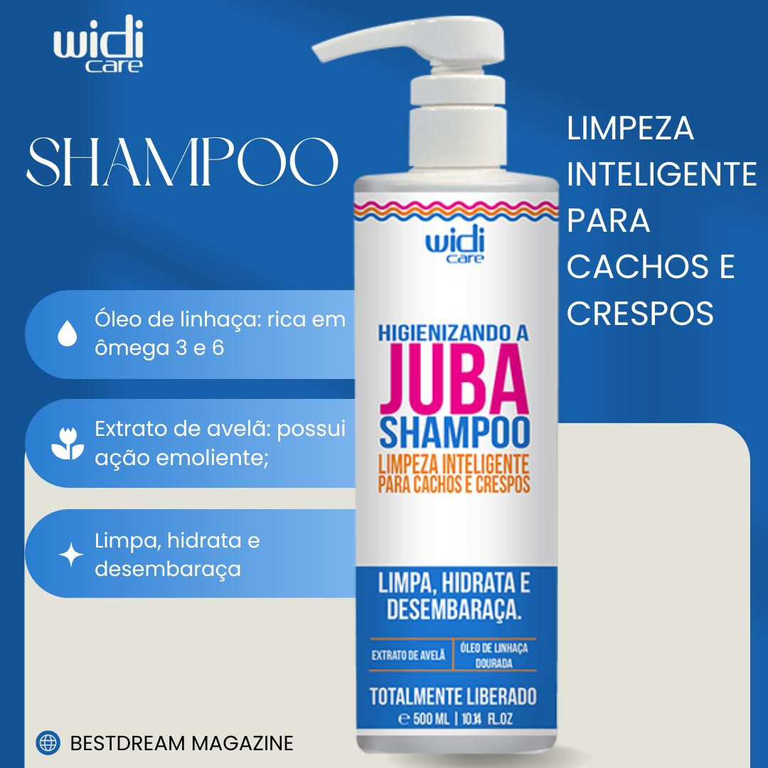 Kit Juba Completo Shampoo + Condicionador + Mascara + Geleia + Encaracolando Widi Care Tratamento