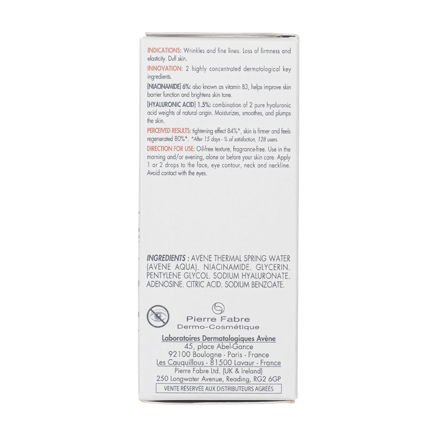 Avène Hyaluron Activ B3 Sérum Concentrado Preenchedor Com Niacinamida, Adenosina, Dois Tipos de Ácido Hialurônico Puro e Água Termal Avène. Preenche e Reduz Visivelmente Rugas, Melhora Elasticidade, Firmeza e Luminosidade da Pele. Indicado para todos os t