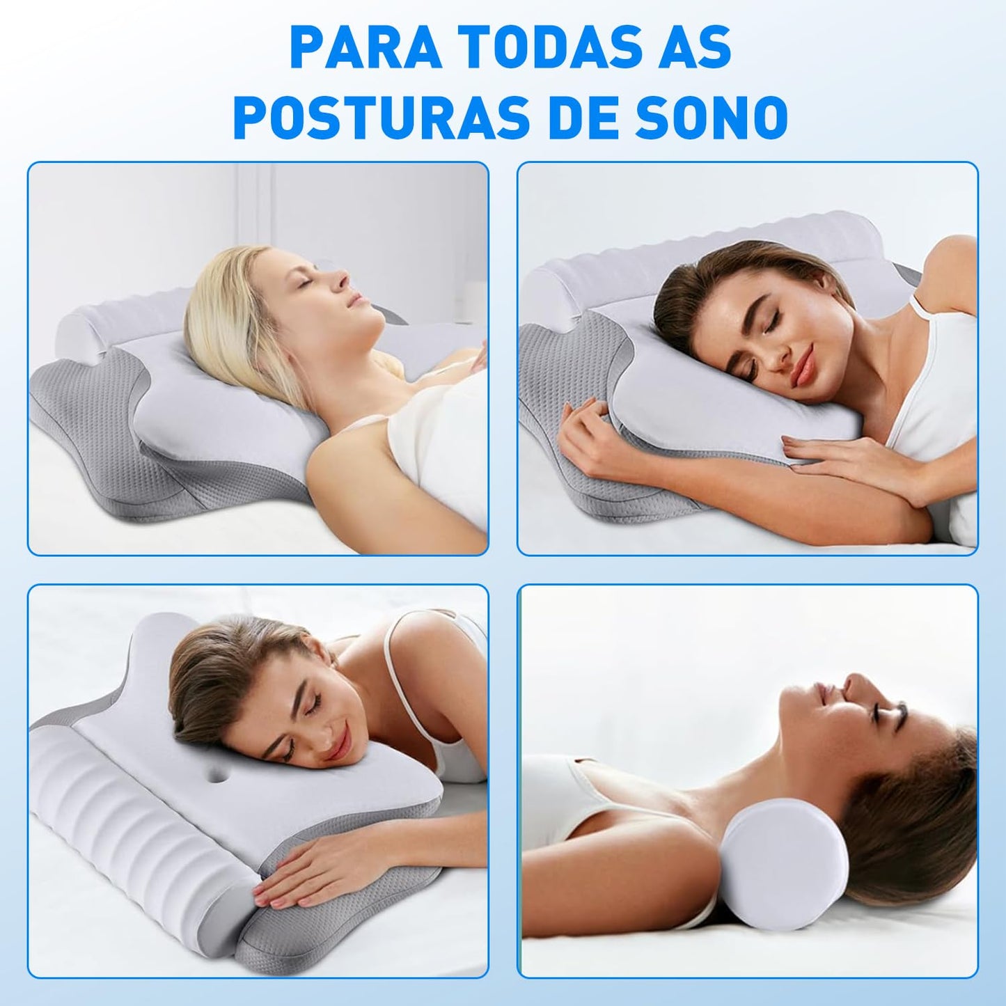 Kit 4 × Travesseiros Triangulares Ortopédicos Pós‑Cirúrgicos – Espuma Alta Densidade, Suporte Lombar & Anti‑Refluxo, Almofadas Ajustáveis com Fronhas
