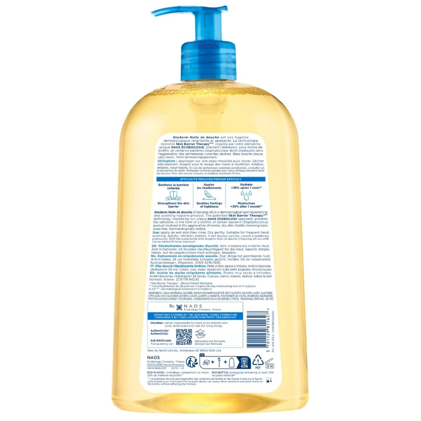 BIODERMA Óleo De Banho Higiene Hidratante Atoderm 1L