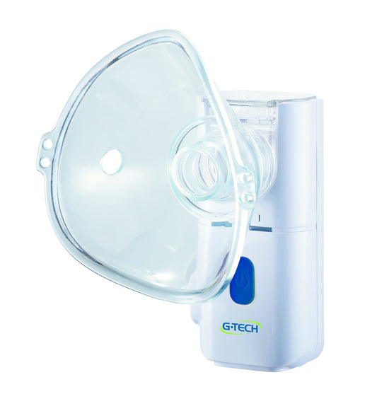 Nebulizador Portátil G-Tech NEBMESH2 – Silencioso, Máscaras Inclusas, USB/Pilhas